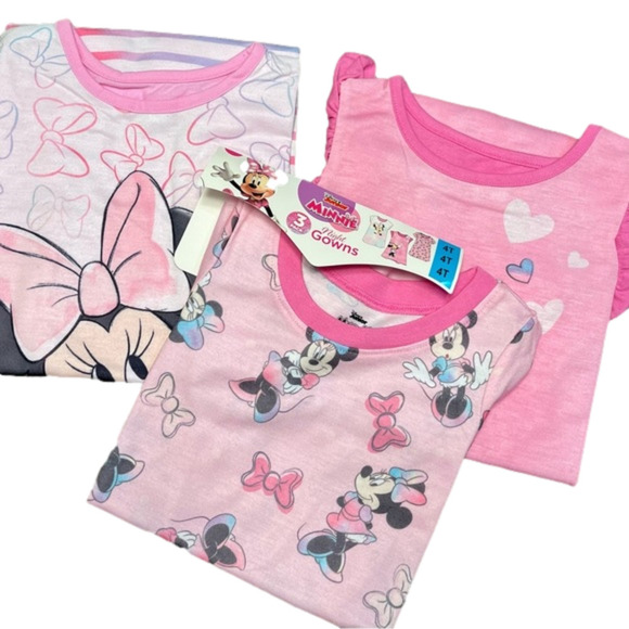 Disney Minnie Girl’s 3-pack Nightgown Size 4T NWT! - Picture 1 of 7